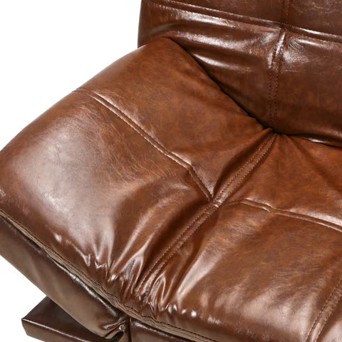 Oikiture Sofa Bed Futon Lounge Couch Convertible Leather 3-Seater Black