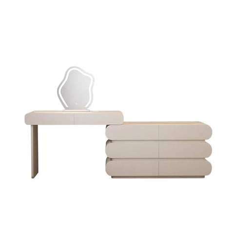 Creamy style solid wood dressing table