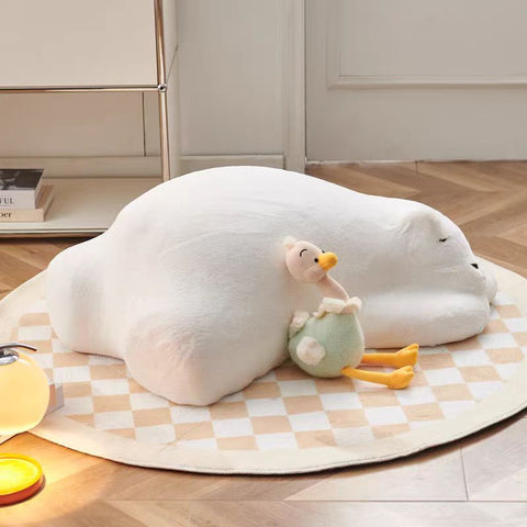 White Sleeping bear sofa