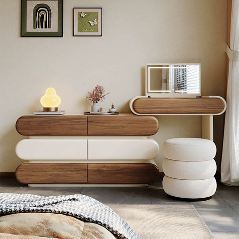 Medieval cream style dressing table