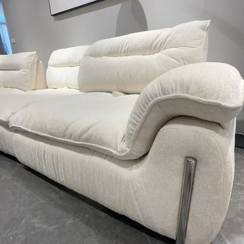 Soft Persimmon  Beige Grey Sofa