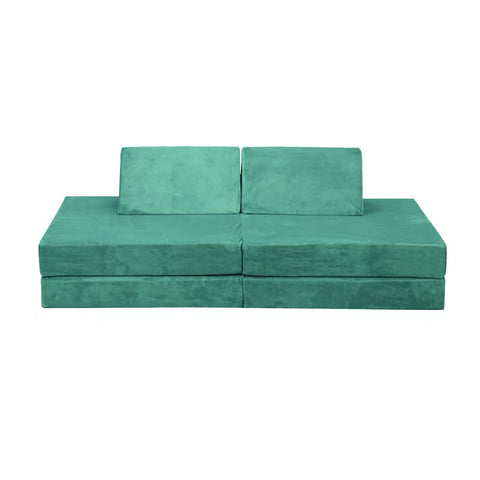 Mazam Kids Play Couch Modular Foam Sofa Bed DIY 2 Seater Grey Pink Green