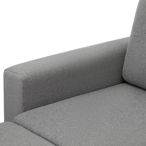 Oikiture 3 Seater Sofa Modular Couch Drawers Ottoman Velvet Grey Green