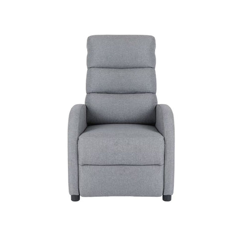 Recliner Chair Armchair with Side Pocket Leather  Grey