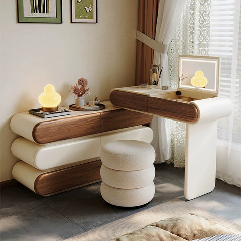 Medieval cream style dressing table