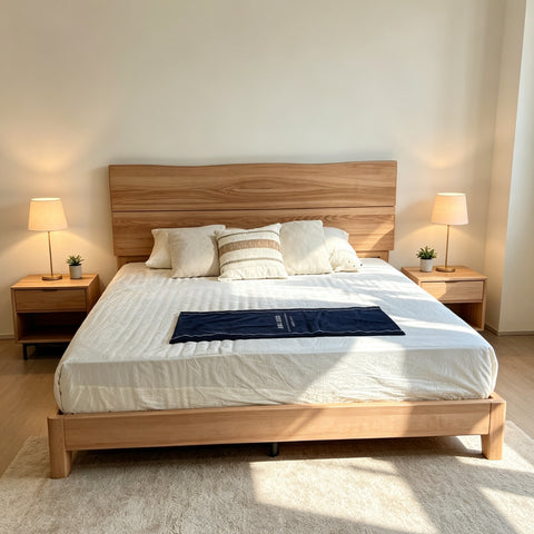 solid wood bed