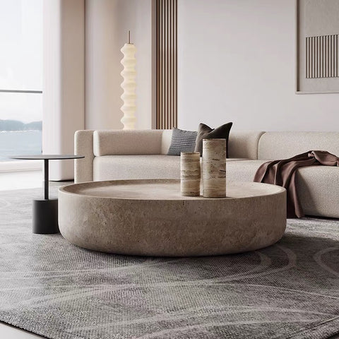 Italian minimalist round coffee table