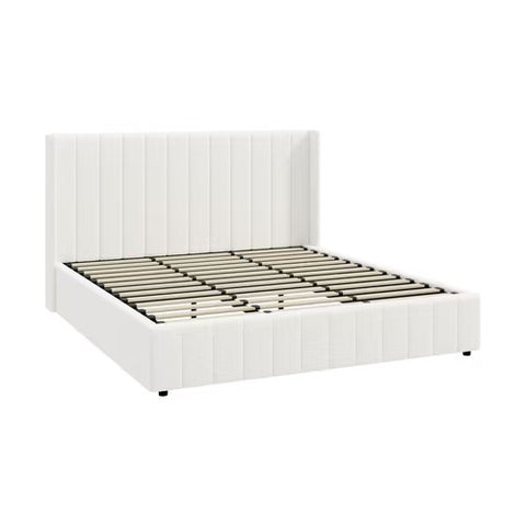 AMG-Tufted Bedhead Boucle Fabric White