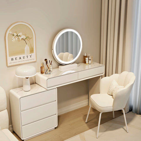 Small-sized cream-style dressing table