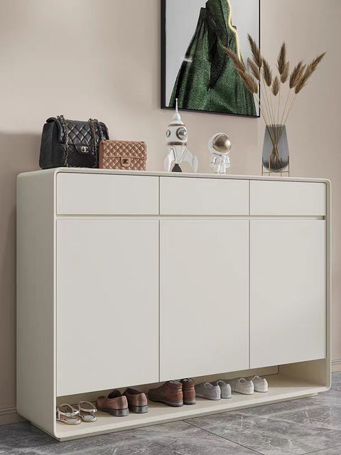 Solid wood shoe cabinet