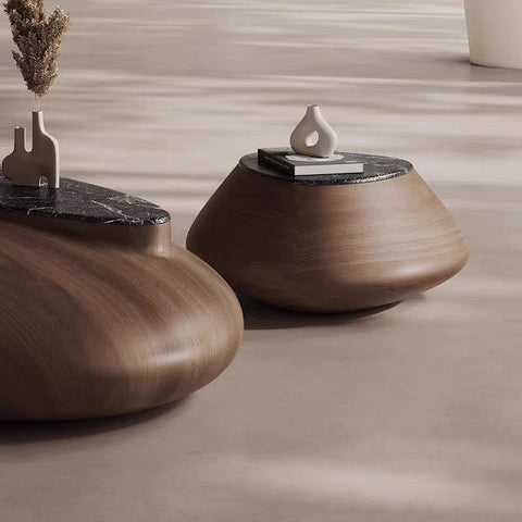 Pebble-shaped design coffee table