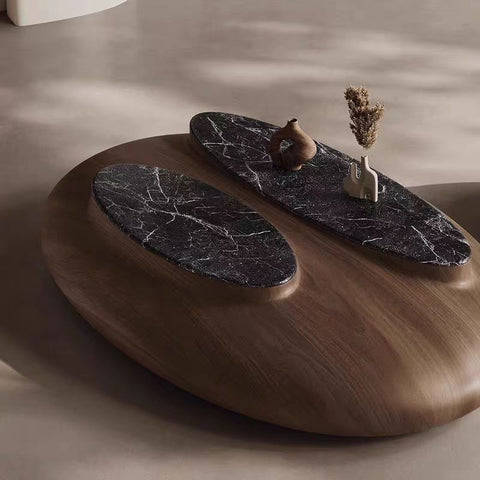 Pebble-shaped design coffee table