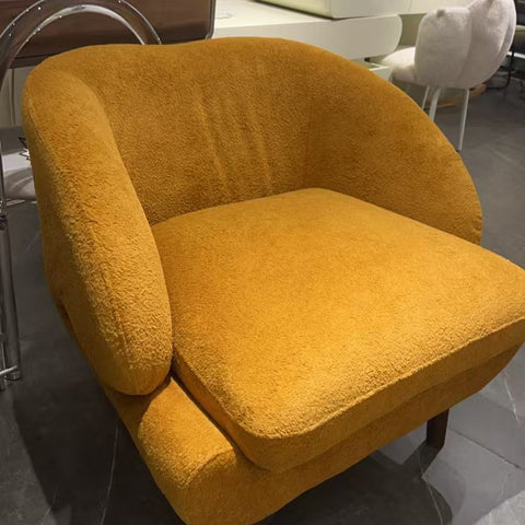 Orange lambskin sofa