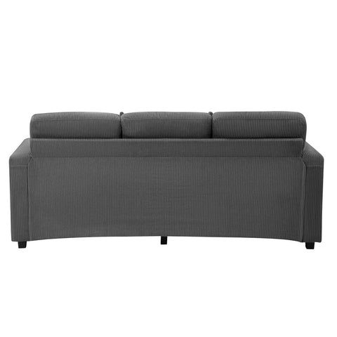 Oikiture 3 Seater Sofa Modular Couch Drawers Ottoman Velvet Grey Green