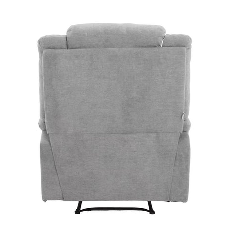Recliner Chair Padded Lounge With Side Pocket Polyester Beige Grey Black