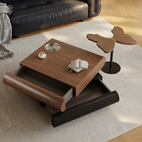 Medieval-style modern unconventional rotating coffee table
