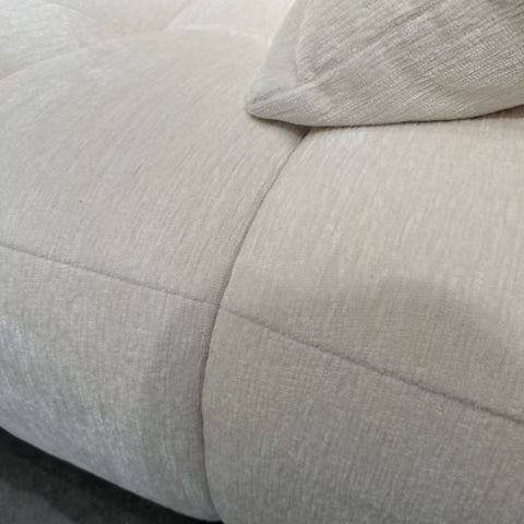 French-style cream-flavored white and green frothy puff sofa