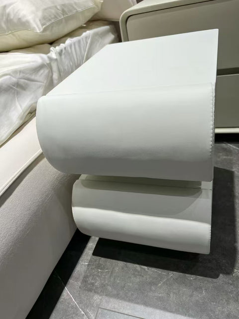Two drawers Beige Bedside table