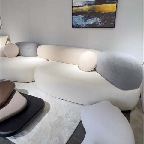 Pebble fabric sofa
