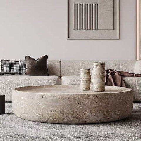 Italian minimalist round coffee table