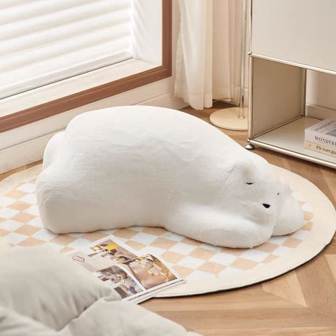 White Sleeping bear sofa