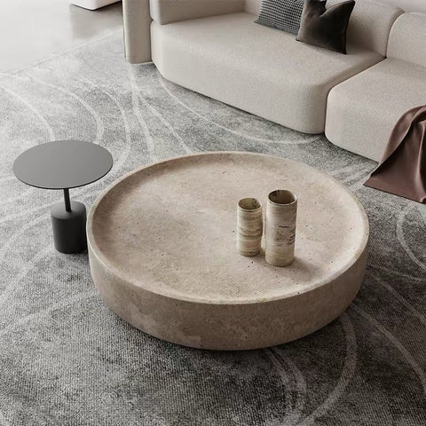 Italian minimalist round coffee table