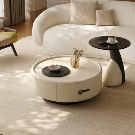 French-style minimalist solid wood coffee table