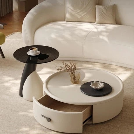 French-style minimalist solid wood coffee table