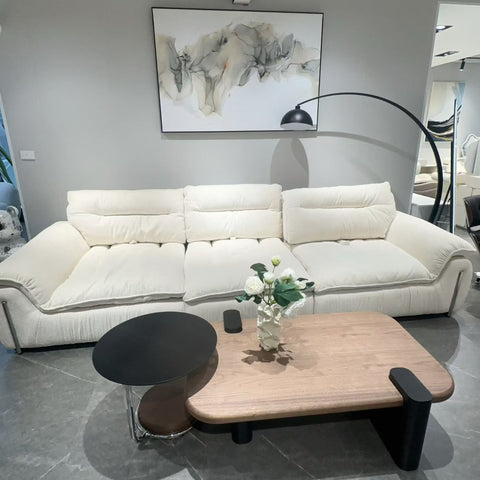 Soft Persimmon  Beige Grey Sofa