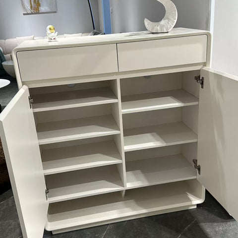 Minimalist cream-style solid wood cabinet