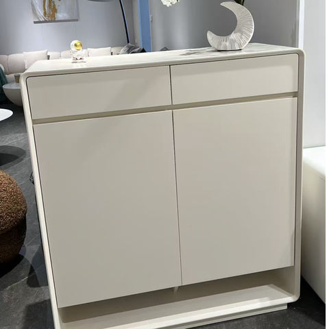 Minimalist cream-style solid wood cabinet