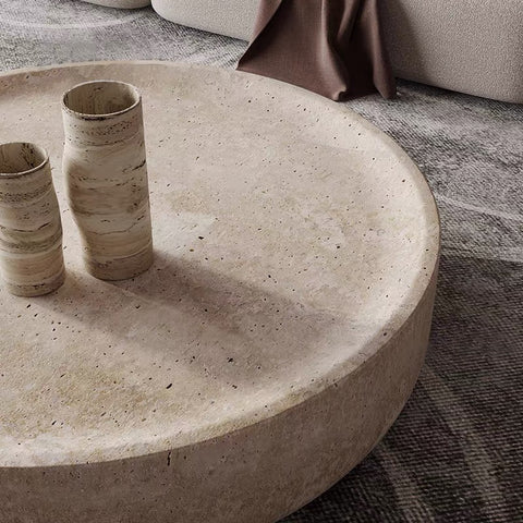 Italian minimalist round coffee table