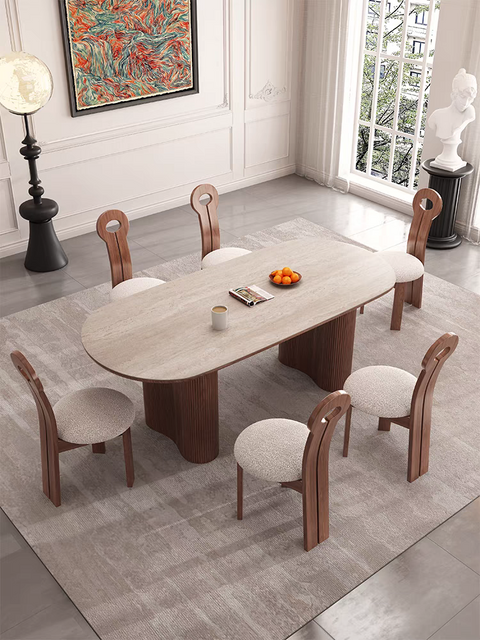 Solid-wood dining table