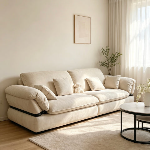 Cream-colored sofa