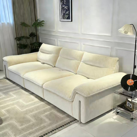 Soft Persimmon  Beige Grey Sofa