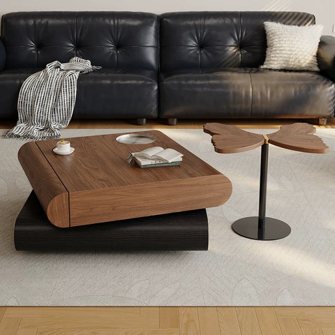 Medieval-style modern unconventional rotating coffee table