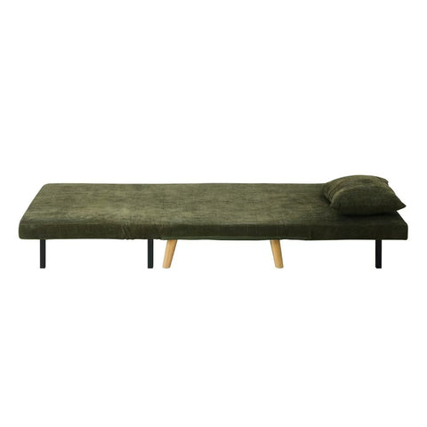 Oikiture Lounge Sofa Bed Polyester Single Seat Green Gray White
