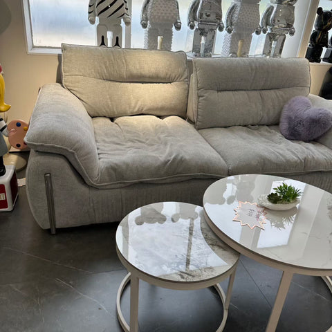 Soft Persimmon  Beige Grey Sofa