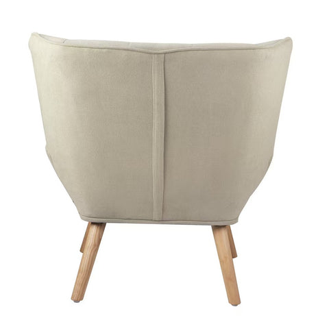 Armchair Fabric Upholstered Tub Chair Beige