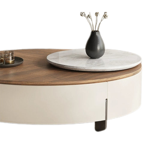 Medieval-style oval coffee table