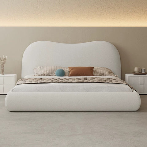 Nordic cream style lambskin bed Double/Queen/King