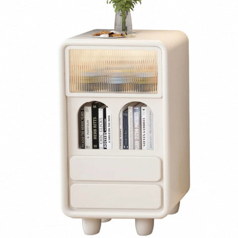 Cream-colored sideboard with a milk-white finish