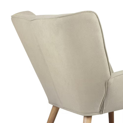 Armchair Fabric Upholstered Tub Chair Beige