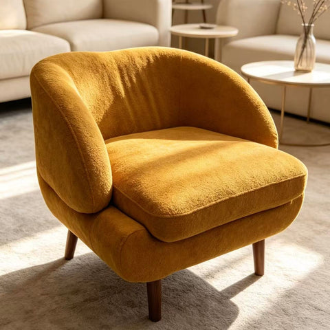 Orange lambskin sofa