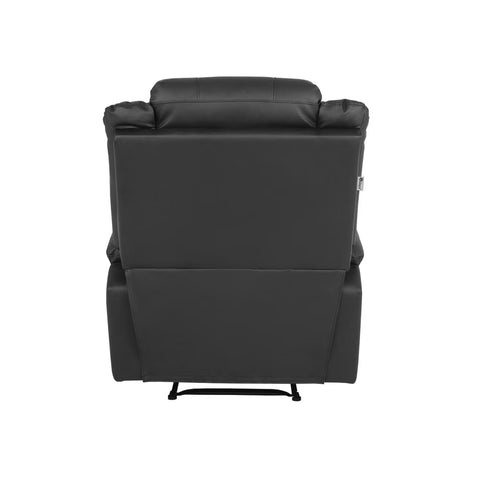 Recliner Chair Padded Lounge With Side Pocket Polyester Beige Grey Black