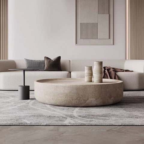 Italian minimalist round coffee table