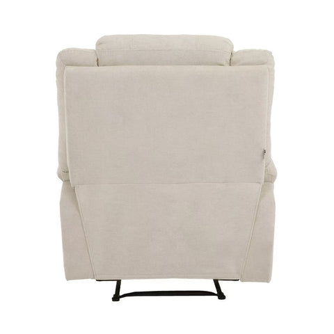 Recliner Chair Padded Lounge With Side Pocket Polyester Beige Grey Black